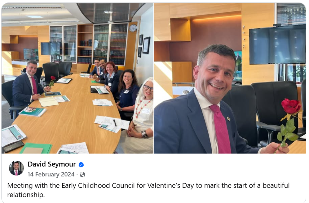 Early Childhood Council ECC and David Seymour relationship