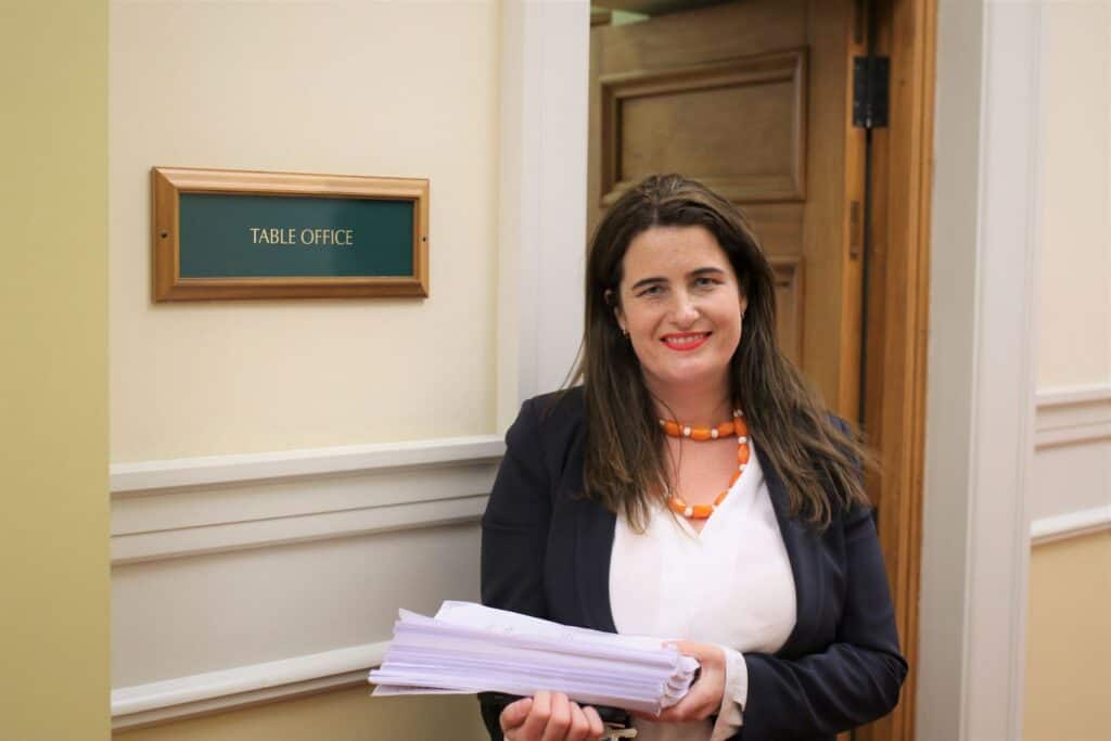 Nicola Willis at Parliament's Table Office submitting our Petition for Early Childhood Teacher Parity (Office of Early Childhood Education - https://oece.nz)