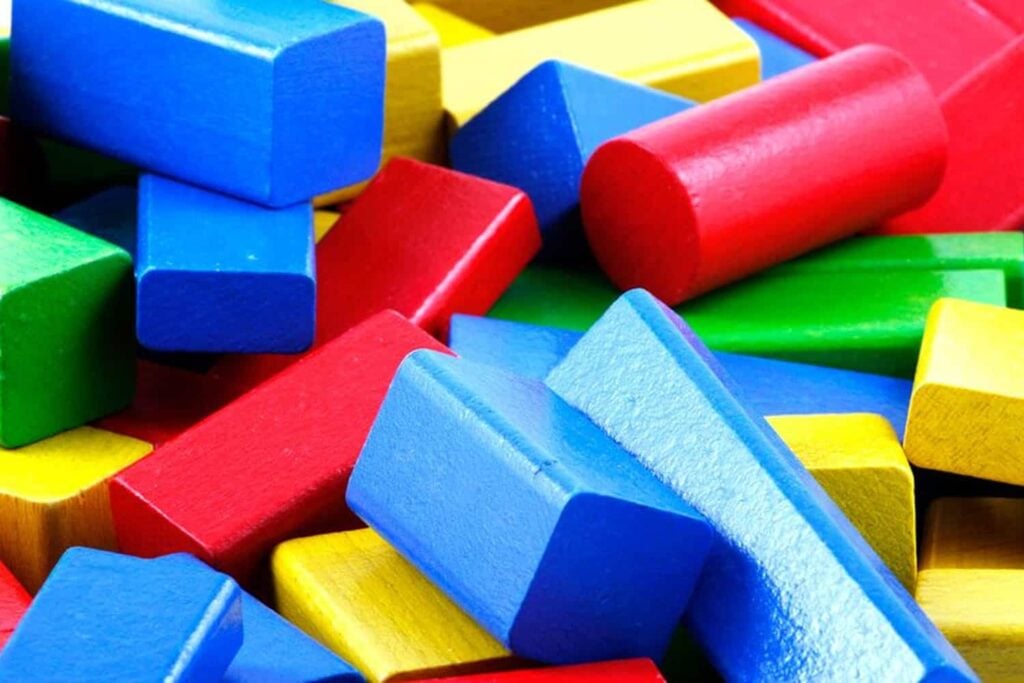 risk stability children's colourful blocks