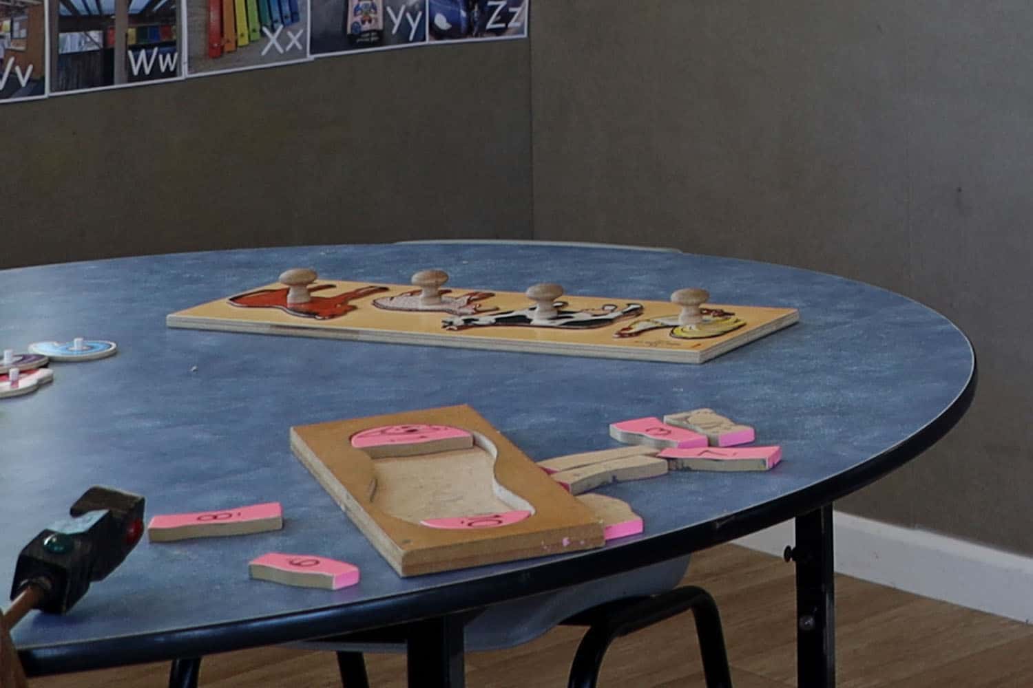 puzzles on table at NZ preschool